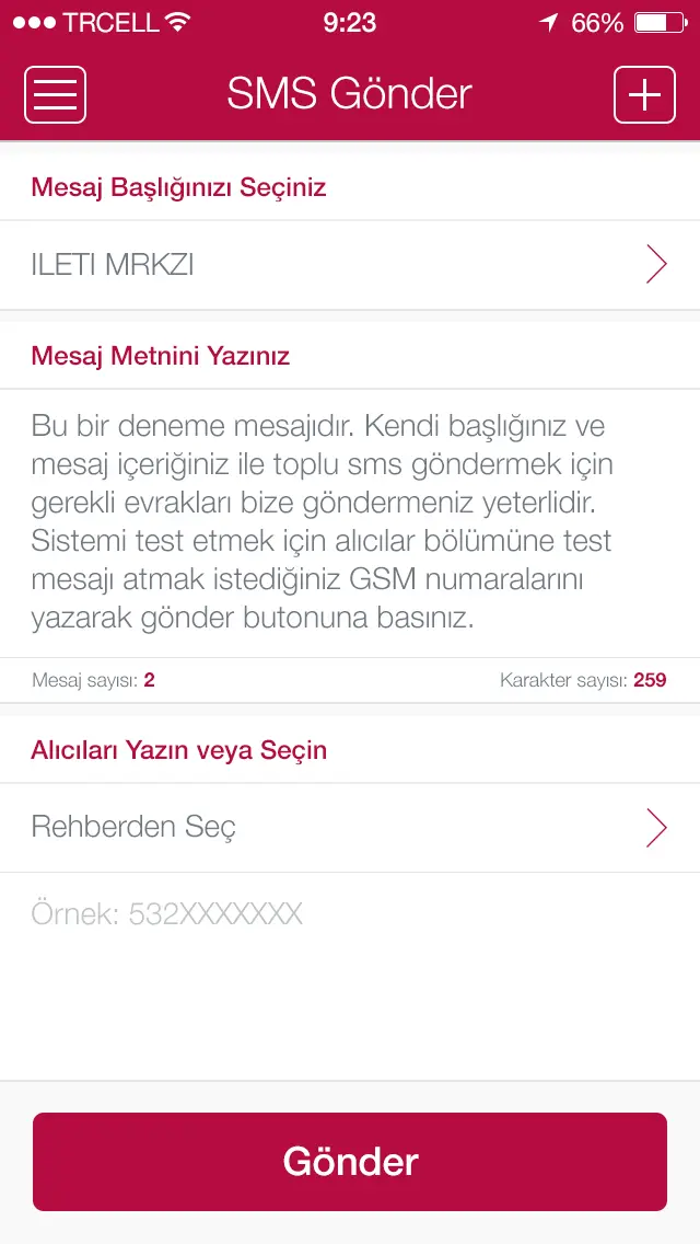 İletimerkezi IOS uygulaması rehber özellikleri