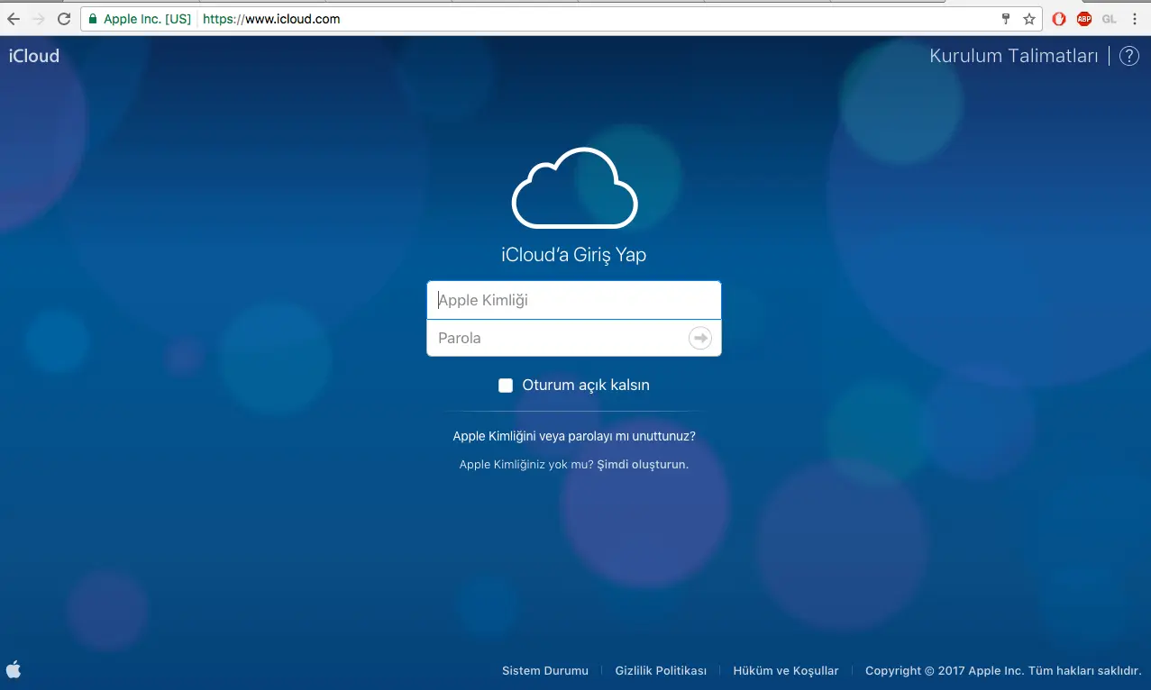 iCloud Giriş